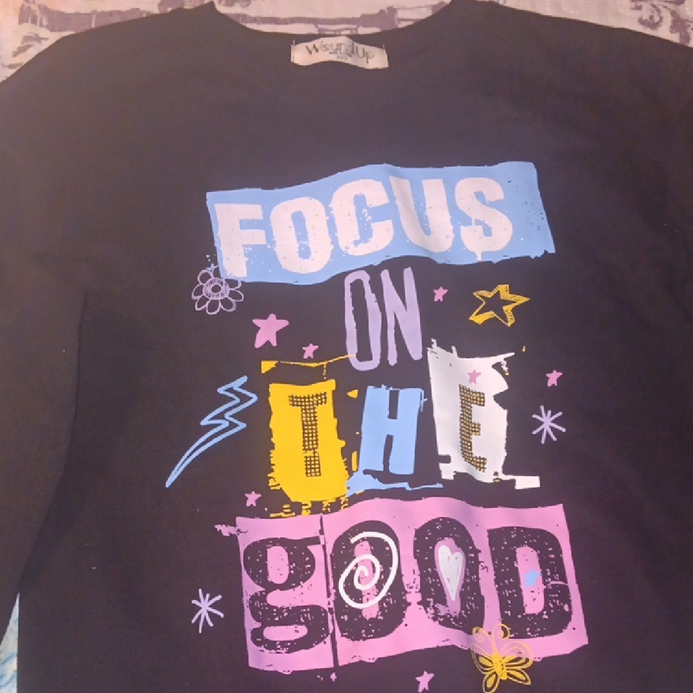 Kids Black Graphic Tee